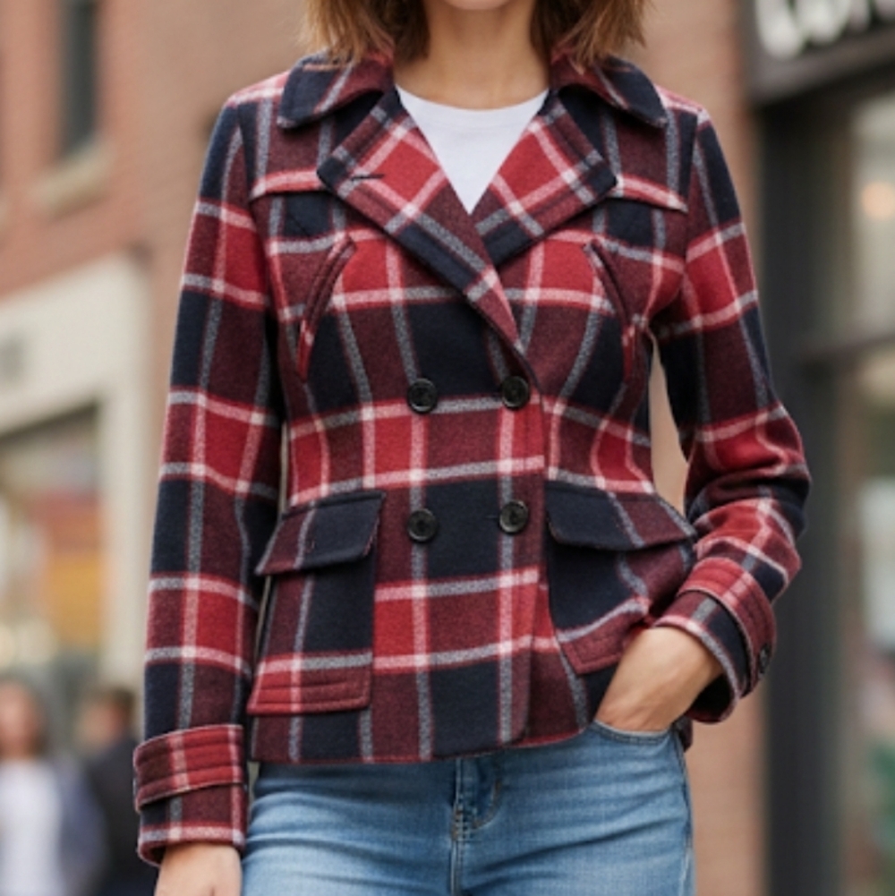 American Eagle checkard board jacket size S